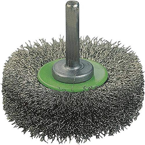 Osborn 0002507342 Cepillo Circular Inox de Alambre Ondulado, Vástago de 6 mm y Filamento de Diámetro 0.20 mm