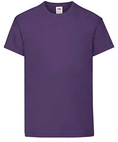 Fruit of the Loom 61-033-0 Valueweight, Maglietta da bambino, colore viola, taglia unica