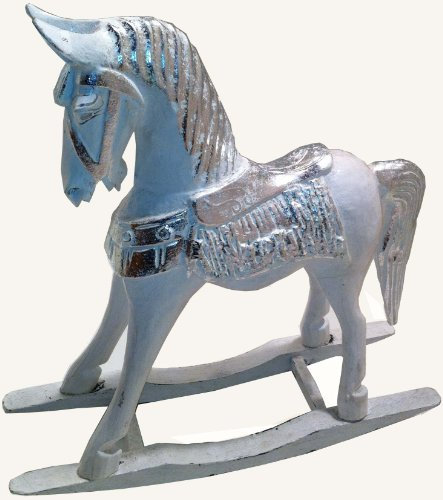 Riesen Schaukelpferd Kodo Holz Pferd Figur Skulptur