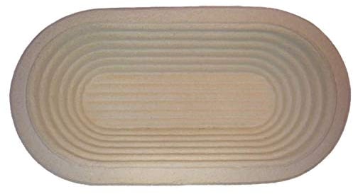 Gärkorb Gärkörbchen Holzschliff für 0,75 kg Brote lang oval mit Rillenmuster, inkl. Info 'perfekt Brotbacken '