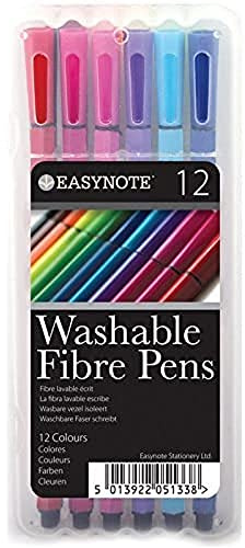 EasyNote Washable Fibre Pens (Pack of 12), 5133