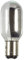 S+H Mikroskoplampe 25x65mm Sockel BA15d 220 Volt 30 Watt seitlich verspiegelt Kugelform