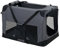 pro.tec Faltbare Hundetransportbox Gr. L 52 x 52 x 70cm Transportbox Katzenbox Hundebox Grau Pfegeleicht
