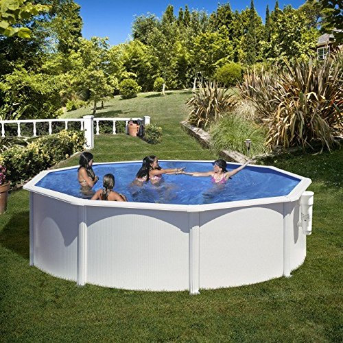 Gre - Piscina acero blanca - redonda 350x132 cm