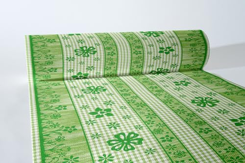 Sovie HORECA Tischläufer Joni | Linclass® Airlaid Tischläufer 40cm x 24m | Tischdecken-Rolle stoffähnlich | Einmal-Tischdecke für die Frühlingszeit | 1 Stück | (Grün)