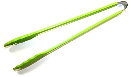 Kochblume Gourmetzange | Premium-Silikon | Hitzebeständig | Spülmaschinenfest | 33,5cm | Farbe: limette