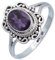 mantraroma Ring Silber Damen Amethyst facettiert Edelstein lila ausgefallen verspielt