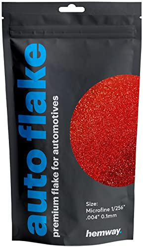 Hemway Auto Flake Glitter Additive for Paint 100g Microfine Red Holographic | Metal Flake for Custom Auto Paint & Coatings, for Car, Motorbike, Truck, Vehicles, Automotives
