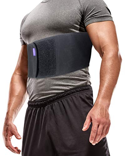 Ceinture Thoracique par Everyday Medical I Bandage de Compression des Côtes au Fibre De Charbon De Bambou I Support des Côtes pour Hommes et Femmes I Broken Ribs Support Brace I Rib Belt I XLARGE