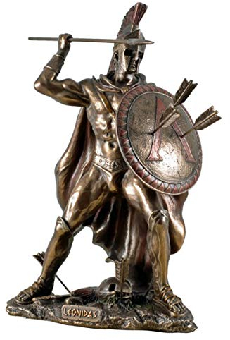 Unbekannt Leonidas Figur Feldherr Spartianer Perser mit Speer und Schild