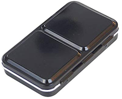 Supvox Professionelle Wasserfarben Palette aus Metall im eleganten Schwarz Design mit 12 halben Näpfen für Künstler und Hobbymalereien Ideal für Aquarellfarben Gouache und Acrylfarbe Reisefreundliche