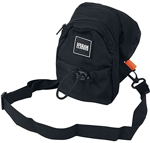 Urban Classics Small Crossbody Bag Umhängetasche, 18 cm, Black/Orange