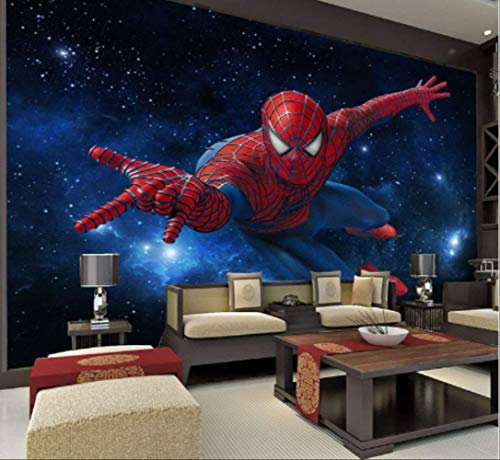 3d Stéréoscopique Tv Fond Fond Fond De La Chambre À Coucher Bar Chambre À Coucher Ktv Thème Boîte Spiderman Murale Chambre Des Enfants Largeur 250cm s Height175cm un