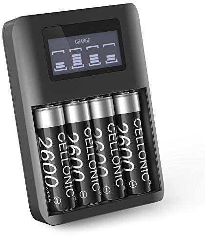 CELLONIC, Batterie Compatible avec Siemens Gigaset C620, Gigaset C620A, Gigaset C620H (2600mAh, 4X 1.2V) + Chargeur Batterie de Remplacement NiMH 4X 1.2V