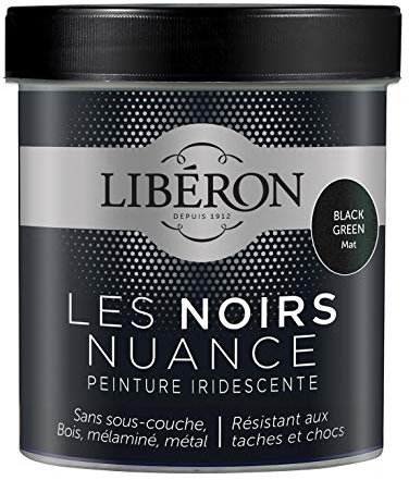 Libéron Peinture décorative Les noirs nuance, Black green mat, 500 ML