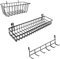 ODOXIA Hanging Baskets & Hooks Rack | Wall Grid Accessories | Grid Wall Storage