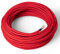 Amarcords - Cavo elettrico tessile colore ROSSO tondo seta 30 metri con messa a terra 3x075mm - Filo rivestito in tessuto colorato vintage per lampade lampadari applique e abat jour.