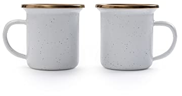 Barebones Living Enamel Espresso Cup Eggshell