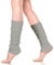 Neer Damen Beinstulpen Gerippte Beinlinge 80er Jahre Lange Beinwärmer Stiefel Knöchelwärmer(Grau)