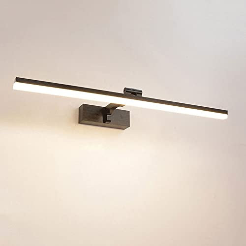 Lampe de miroir de courtoisie à LED IP44 Luminaire de salle de bain, 40CM 8W Applique murale de vanité Lampes de miroir de toilette murales étanches, Miroir de bain moderne Éclairage avant Éclairage d