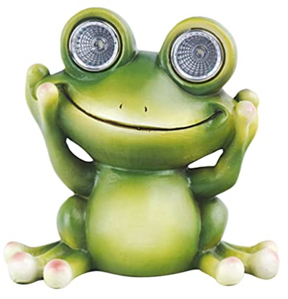 SOLUSTRE Solar Gartenlampe Frosch Statue Niedliches Cartoon Nachtlicht Für Garten Solarleuchte Deko Und Tragbar Für Außenbereiche Dekoration Für Zuhause Und Freunde