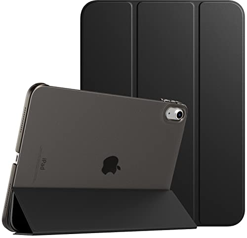 TiMOVO Case for iPad (A16) 11th Generation 11 Inch 2025/iPad 10th Generation 10.9 Inch 2022, Slim Stand Cover with Hard Translucent Back, Support Touch ID, Auto Wake/Sleep, Black