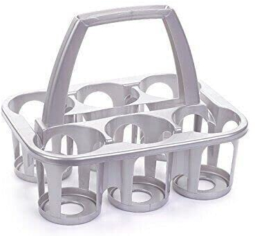 EliteKoopers 1Pcs 6 Pint Plastic Milk Bottle Holder Carrier Doorstep Crate Juice