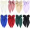 Confezione da 8 fiocchi per capelli in raso, grandi, bianchi, rosa, rosso, blu, neri, per donne e ragazze, con fiocco e coda lunga, per ragazza, accessori per capelli