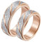 AMDXD Eheringe, 6mm Edelstahl Freundschaftsringe Damen Rose Gold mit Spinner Matte Ring Herren Paarpreis, Frauen 57 (18.1) & Männer 62 (19.7)