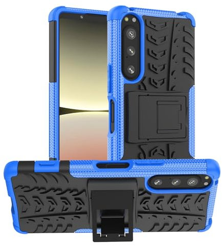 Handy Tasche Kompatibel mit Sony Xperia 5 IV | Case Panzer Hülle Cover Schutzhülle Etui Bumper für Xperia 5 IV | Blau