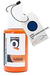 uniQum Autolack Lackstift fürs Auto für Skoda MODRA Energy/Energy Blue V5F Autolack Reparatur 30 ml
