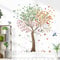 wondever Wandtattoo Vögel auf Baum Groß Wandaufkleber Frühling Sommer Herbst Winter Baum Blumen Wandsticker Wanddeko für Schlafzimmer Wohnzimmer TV Hintergrund (H: 160cm)