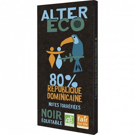 Chocolat Noir République Dominicaine 80% 100G|Alter Eco|(Lot De 4)|Best Deal