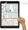[2 Stück] Like Matt Paper Folie für iPad 6./5. Generation & Air 2/1 & Pro 9,7, Papier Gefühl zum Zeichnen Schreiben Skizzieren, mit 2 Spitzen für Apple Pencil Pro & USB-C & 2./1. Generation