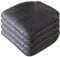 KKPW Leder-Küchenstuhlkissen,geformtes Sitzkissen und Esszimmerstuhlpolster,43 x 40 cm,rutschfeste Gummirückseite,2/4 Packungen (Farbe: Schwarz,Größe: 4er-Set)