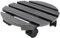 UISEBRT WPC Pflanzenroller Ø 30 cm Tragkraft 100 kg, Blumenroller Rollbrett Pflanzen Blumentopf Untersetzer mit Rollen Feststellbar für Außen- und Innenbereich (Anthrazit, Rund)