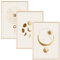 JUNOMI® 3er Set Mond Poster DIN A3 | Boho Deko, Gold, Minimalistisch, Yoga Zubehör, Mond Poster, Meditation | Mit Rahmen Natur