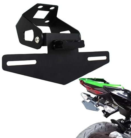 Motorrad Kurzes Kennzeichenhalter Halterung kompatibel mit für Kawasaki Ninja 400/250 Ninja400 Ninja250 Z400 2018 2019 2020 2021