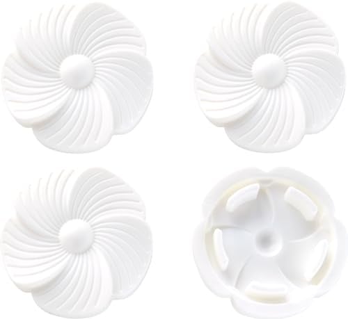 4 GARDINEdecor Extra-Details/Endstücke / „Blumen“ für 4Gardinebasic Gardinendraht Befestigung Set/Weiß