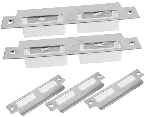 jojofuny 5stücke Schliessblech Für Tür Riegel Montage Verstellbares Türschließblech Aus Edelstahl Türverstärkungsplatte Für Innentüren Und Haustüren