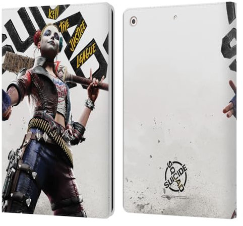 Head Case Designs Offizielle Suicide Squad: Kill The Justice League Harley Quinn Schluessel Kunst Leder Brieftaschen Handyhülle Hülle Huelle kompatibel mit Apple iPad 10.2 2019/2020/2021