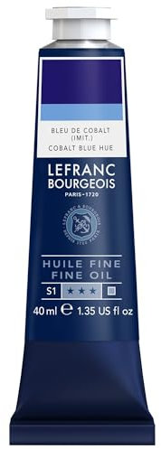 Lefranc Bourgeois Huile Fine Tube 40ml Bleu De Cobalt Imitation