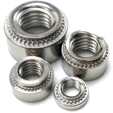 FULIMEI M2 M2,5 M3 M4 M5 M6 M8 M10 M12 Selbstklemmende Muttern, 304 Edelstahl Runde PEM Mutter, (Color : A, Size : M5-2 -250 pieces)
