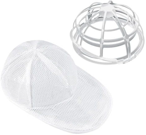 Raxove Cap Washing Protecting Holder, Hat Holder for Washing Machine, Washing Machine Cap Protector, Dust-Proof Baseball Hat Washing Frame, Portable Hat Washing Frame with Buckles for Closet, Luggage