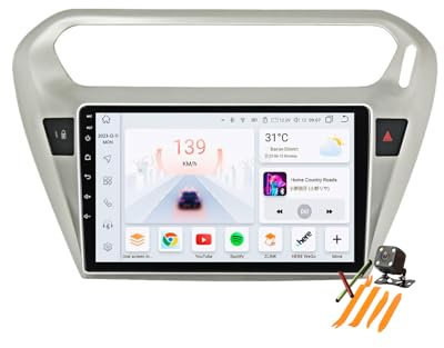 YLOXFW Autoradio Stereo Android 13.0 Navi für Peugeot 301/C-Elysee 2013-2022 Sat GPS Navigation 9 zoll Cartablet DVD Multimedia Player FM BT Receiver mit Carplay 4G 5G WIFI DSP SWC,M6 pro plus3