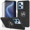 Dechyi cover per Redmi Note 12 Pro 5G/POCO X5 PRO (6.67) e 2 Pellicola Vetro Temperato Custodia con anello Robusto Durevole custodia protettiva- Nero