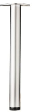 1 pièces Pieds de table Pieds d'armoire en métal,Acier inoxydable, Hauteur réglable 0-3cm pour Meuble TV, Tiroirs, Table de Chevet Avec Vis (100cm,Frosted Silver)