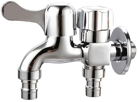 Doppel Wasserhahn Garten Doppel Wasserhahn1 /2 Zoll Doppelwasserhahn 3/4 Zoll Im Badezimmer Verwendet Komplett Aus Kupfer Chrom einzelne Schnittstelle