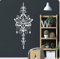 Wandtattoo Lotus Yoga Studio Wandaufkleber Wohnzimmer Schlafzimmer Blumen Wandtattoo, weiß, 56cm hoch x 23cm breit