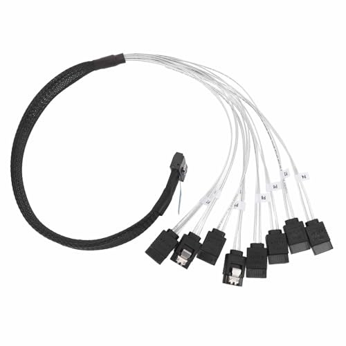 Garsent MCIO 8i auf 8xSATA3.0-Kabel, 32 GT S Datenübertragung, 19,69 Zoll Länge, Geeignet für Rechenzentren, Server